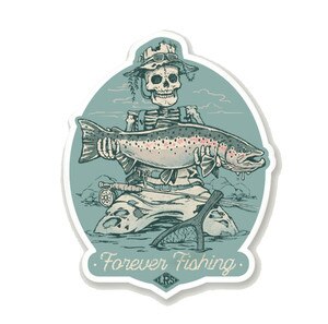 Lakes Rivers Streams Forever Fishing Decal in Steelhead
